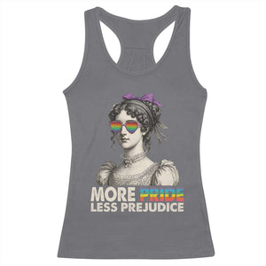 More Pride Less Prejudice Racerback Tank Top LGBTQ Proud Ally Pride Month TS10 Charcoal Print Your Wear