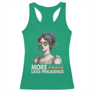 More Pride Less Prejudice Racerback Tank Top LGBTQ Proud Ally Pride Month TS10 Irish Green Print Your Wear