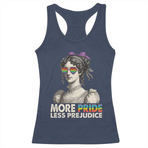 More Pride Less Prejudice Racerback Tank Top LGBTQ Proud Ally Pride Month TS10 Navy Print Your Wear