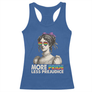 More Pride Less Prejudice Racerback Tank Top LGBTQ Proud Ally Pride Month TS10 Royal Blue Print Your Wear