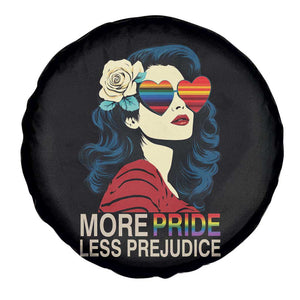 More Pride Less Prejudice Spare Tire Cover Retro Pride Month LGBTQ Feminist TS02 Print Your Wear