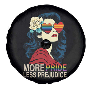 More Pride Less Prejudice Spare Tire Cover Retro Pride Month LGBTQ Feminist TS02 Print Your Wear
