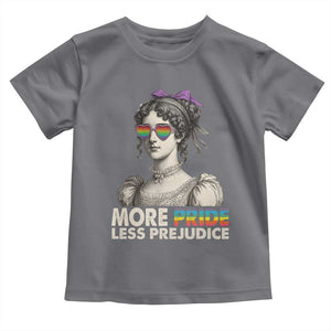 More Pride Less Prejudice Toddler T Shirt LGBTQ Proud Ally Pride Month TS10 Charcoal Print Your Wear
