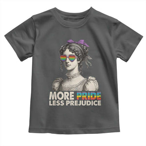 More Pride Less Prejudice Toddler T Shirt LGBTQ Proud Ally Pride Month TS10 Dark Heather Print Your Wear