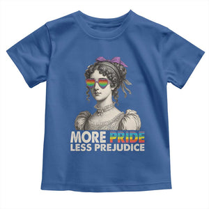 More Pride Less Prejudice Toddler T Shirt LGBTQ Proud Ally Pride Month TS10 Royal Blue Print Your Wear