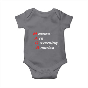 Morons Are Governing America Baby Onesie TS10 Charcoal Print Your Wear