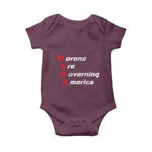 Morons Are Governing America Baby Onesie TS10 Maroon Print Your Wear