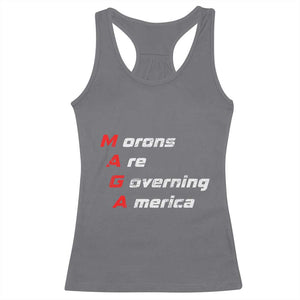 Morons Are Governing America Racerback Tank Top TS10 Charcoal Print Your Wear