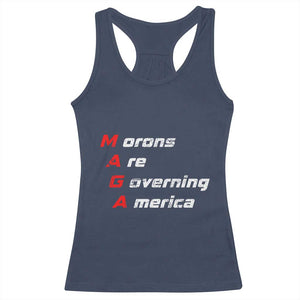 Morons Are Governing America Racerback Tank Top TS10 Navy Print Your Wear