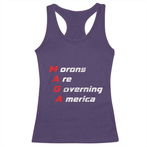 Morons Are Governing America Racerback Tank Top TS10 Purple Print Your Wear