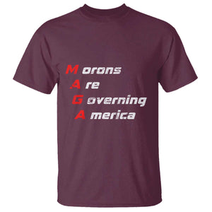 Morons Are Governing America T Shirt TS10 Maroon Print Your Wear
