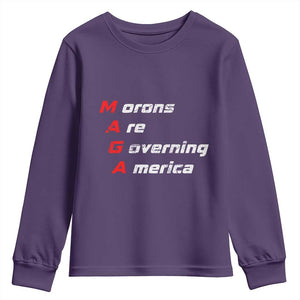Morons Are Governing America Youth Sweatshirt TS10 Purple Print Your Wear