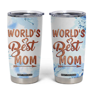 Mothers Gift Tumbler Cup Funny World's Best Mom Gifts from Daughter Son TB10 Blue Print Your Wear