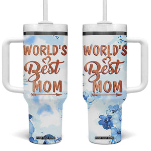 Mothers Gift Tumbler With Handle Funny World's Best Mom Gifts from Daughter Son TB10 One Size: 40 oz Blue Print Your Wear