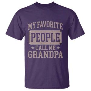 My Favorite People Call Me Grandpa T Shirt Retro Father's Day Grandpa Gift TS10 Purple Print Your Wear
