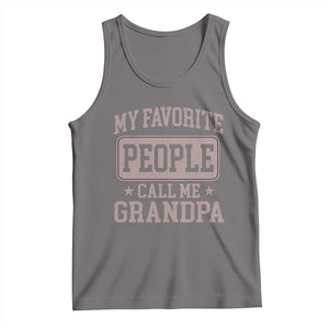 My Favorite People Call Me Grandpa Tank Top Retro Father's Day Grandpa Gift TS10 Deep Heather Print Your Wear