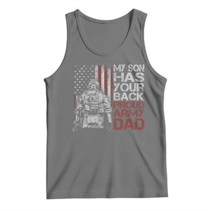 My Son Has Your Back Proud Army Dad Tank Top Military Father TS11 Black Heather Print Your Wear