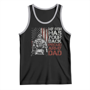 My Son Has Your Back Proud Army Dad Tank Top Military Father TS11 Black Athletic Heather Print Your Wear
