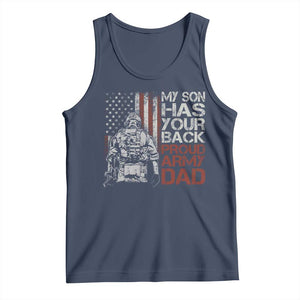 My Son Has Your Back Proud Army Dad Tank Top Military Father TS11 Navy Print Your Wear