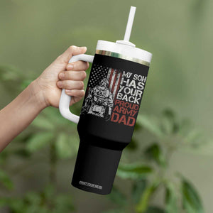 My Son Has Your Back Proud Army Dad Tumbler With Handle Military Father TS11 Print Your Wear