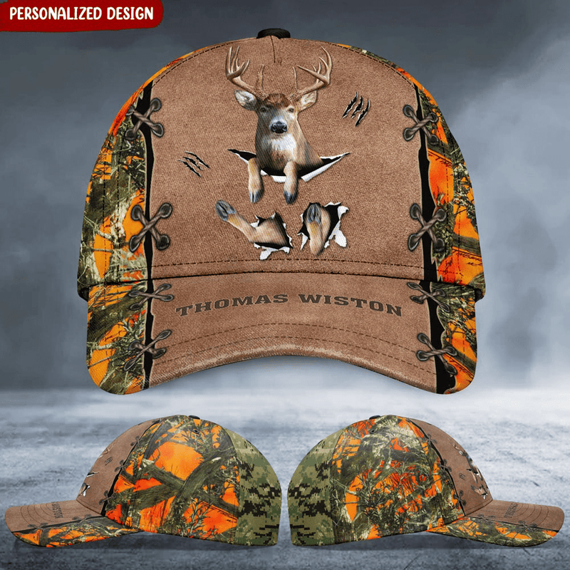 Personalized Deer Hunting Classic Cap Colorful Camo CTM Classic Cap Universal Fit Custom - Printyourwear