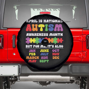 National Autism Awerness Month Spare Tire Cover Autistic Kids Gift TS10 Black Print Your Wear