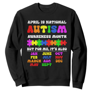 National Autism Awerness Month Sweatshirt Autistic Kids Gift TS10 Black Print Your Wear