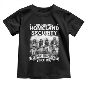 Native American Toddler T Shirt Original Homeland Security TS09 Black Print Your Wear