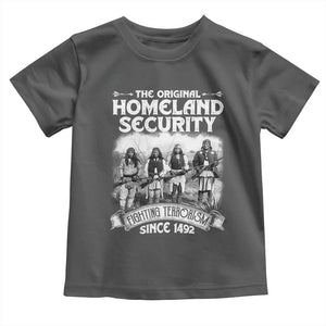Native American Toddler T Shirt Original Homeland Security TS09 Dark Heather Print Your Wear