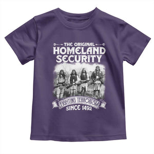 Native American Toddler T Shirt Original Homeland Security TS09 Purple Print Your Wear