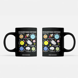 Neurodiverse Universe Coffee Mug Autism Awareness ADHD ASD Neurodiversity TS02 Black Print Your Wear