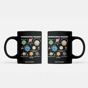 Neurodiverse Universe Coffee Mug Autism Awareness ASD ADHD Neurodiversity Sped Teacher TS02 Black Print Your Wear