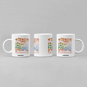 Neurodiversity Boho Floral Coffee Mug Celebrate Minds of All Kinds Autism ADHD ASD TS02 Print Your Wear