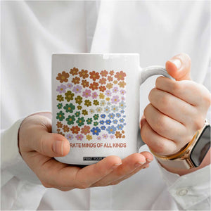 Neurodiversity Boho Floral Coffee Mug Celebrate Minds of All Kinds Autism ADHD ASD TS02 Print Your Wear