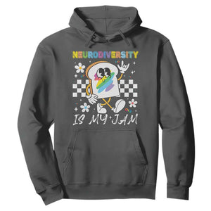 Neurodiversity Is My Jam Inclusion Autism Awareness Hoodie Special Education Teacher Para Gift TS10 Dark Heather Print Your Wear
