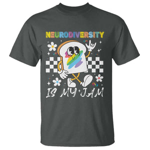 Neurodiversity Is My Jam Inclusion Autism Awareness T Shirt Special Education Teacher Para Gift TS10 Dark Heather Print Your Wear