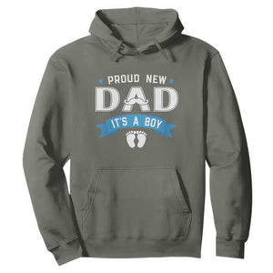 New Dad Its a Boy Hoodie Daddy Of Newborn Baby Boy Son First Father Day TS10 Military Green Print Your Wear