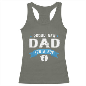 New Dad It's a Boy Racerback Tank Top Newborn Daddy Father Baby Boy Son TS10 Military Green Print Your Wear