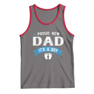 New Dad Its a Boy Tank Top Daddy Of Newborn Baby Boy Son First Father Day TS10 Deep Heather Red Print Your Wear