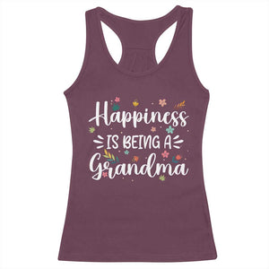 New Grandma Racerback Tank Top Happiness is Being a Grandma Grandmother TS10 Maroon Print Your Wear