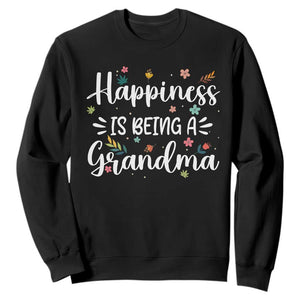 New Grandma Sweatshirt Happiness is Being a Grandma Grandmother TS10 Black Print Your Wear