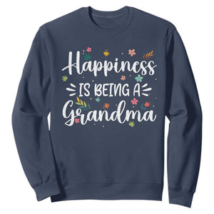 New Grandma Sweatshirt Happiness is Being a Grandma Grandmother TS10 Navy Print Your Wear