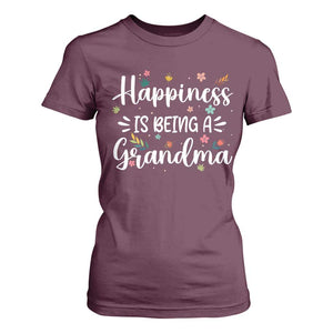 New Grandma T Shirt For Women Happiness is Being a Grandma Grandmother TS10 Maroon Print Your Wear
