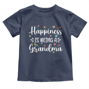New Grandma Toddler T Shirt Happiness is Being a Grandma Grandmother TS10 Navy Print Your Wear