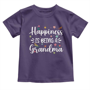 New Grandma Toddler T Shirt Happiness is Being a Grandma Grandmother TS10 Purple Print Your Wear