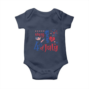 Newborn My First 4th of July Baby Onesie Baby Infant Neutral Outfits Stars Stripe TS10 Navy Print Your Wear