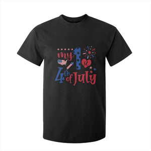 Newborn My First 4th of July T Shirt For Kid Baby Infant Neutral Outfits Stars Stripe TS10 Black Print Your Wear