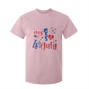 Newborn My First 4th of July T Shirt For Kid Baby Infant Neutral Outfits Stars Stripe TS10 Light Pink Print Your Wear