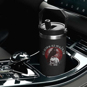 Ni Dieu Ni Maitre No God No Masters Flip Straw Tumbler Raven Skull TS11 Print Your Wear