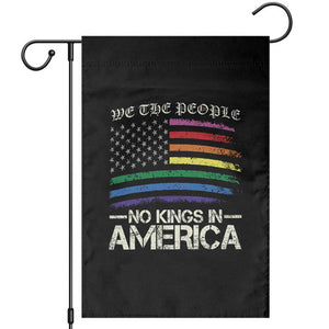 No Kings In America Garden Flag We The People USA LGBTQ Pride Flag TS10 Black Print Your Wear